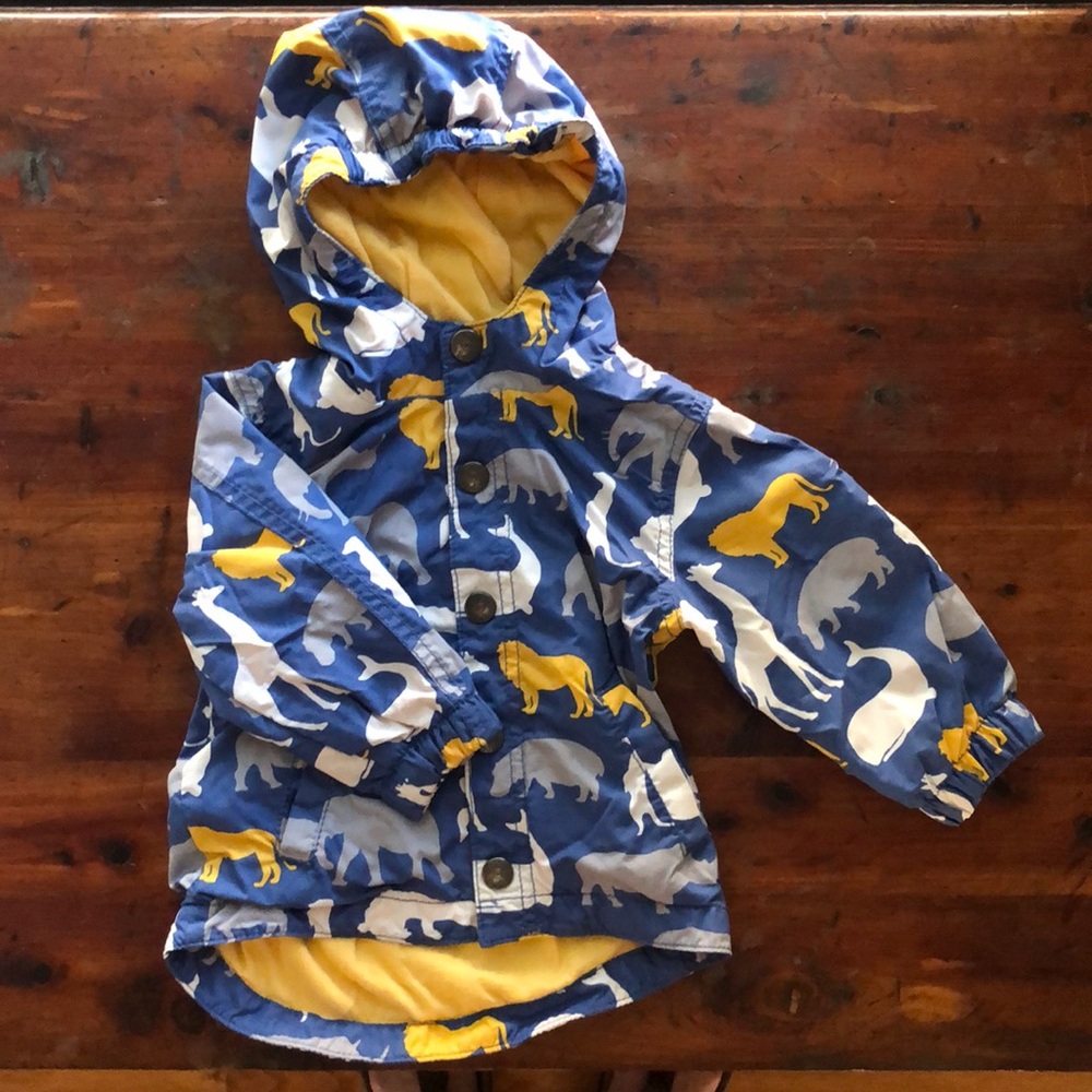 6-12 Month Mini Boden Animal Rain-Resistant Jacket